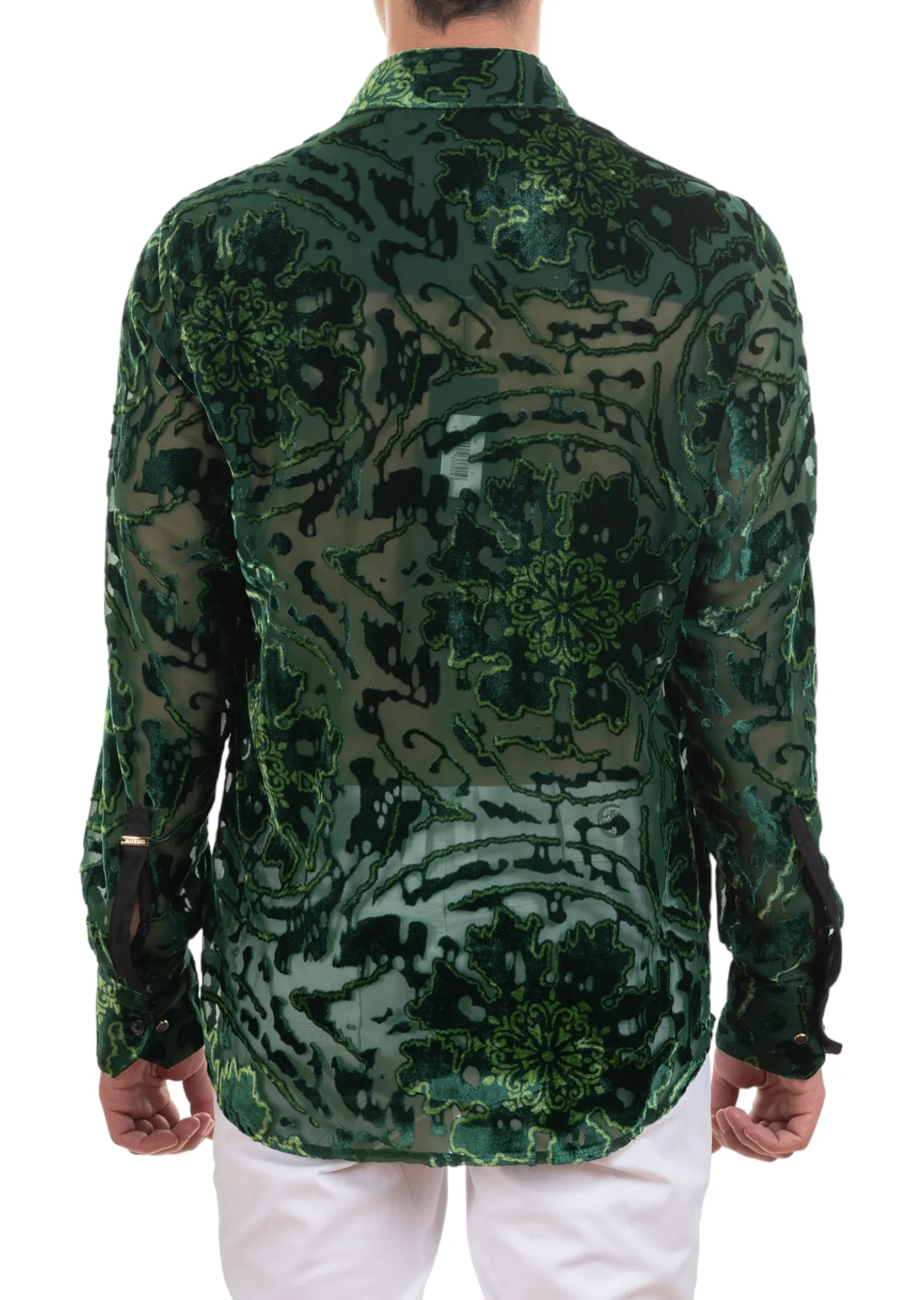 Green Heritage Ornament Velvet Shirt