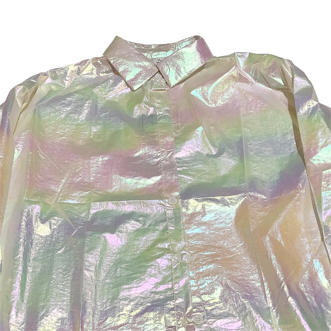 Holographic  Button Up Shirt
